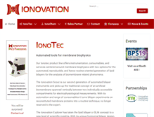 Tablet Screenshot of ionovation.com